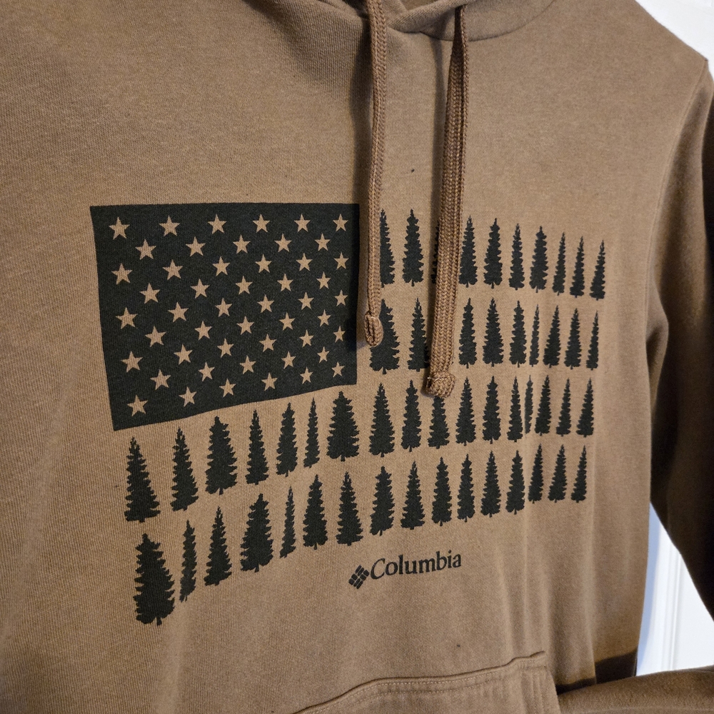 Columbia Brown Flag Graphic Hoodie